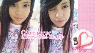 Cómo colocar extensiones de clip  AbHaircom [upl. by Nosnarb]