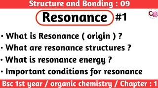 Resonance  Structure and Bonding  Bsc 1st year chemistry  lecture  09  by Chemboost [upl. by Nizam]