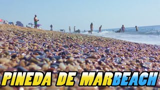 Pineda de Mar Beach  Costa Brava 4k [upl. by Akiras]