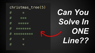 Christmas Tree Can You Solve This in One Line 2 [upl. by Anelle]