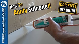 How to apply silicone sealant DIY guide Silicone caulk application for beginners Pro silicone bead [upl. by Fabrianne]