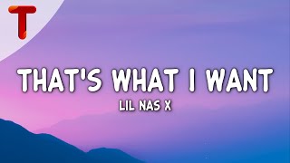 Lil Nas X  THATS WHAT I WANT Clean  Lyrics [upl. by Zephan89]