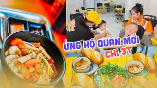 Trâm cùng Lion qua ủng hộ quán mới của Chị 3T Lion ghẹo Happy khóc hoài [upl. by Elenaj]