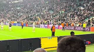 FULL TIME CELEBRATIONS CELTIC 3 RB LEIPZIG 1 [upl. by Dame]