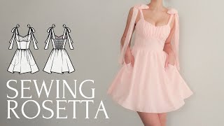 DIY Shirred Back Dress with Bow Ties  Sewing Pattern [upl. by Yecak]