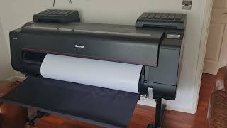 Canon ImagePROGRAF PRO4100 12 Colour 44 inch 118cm  loading paper [upl. by Nylarad270]