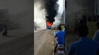 COIMBATORE TO POLLACHI BUS FIRE INCIDENT 🔥🔥 [upl. by Warfore]