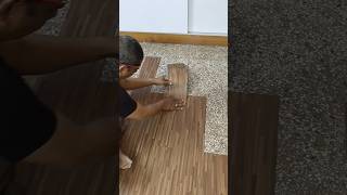 PVC Vinyl Flooring Tiles Installation in Bedroom Vinyl Flooring Tiles for Home Aggarwal Foam Delhi [upl. by Sperry]