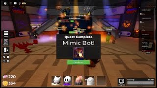 roblox tower heroes robloc how i got mimicbot [upl. by Ahsatel]