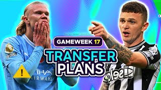 FPL GW17 Transfer Plans  Darwin out  Watkins in  Haaland ⚠️  Fantasy Premier League Tips 2324 [upl. by Henrie]