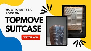 How To Unlock And Reset A TSA007 Luggage Lock  TOPMOVE Premium Aluminium Cabin Case [upl. by Junno]