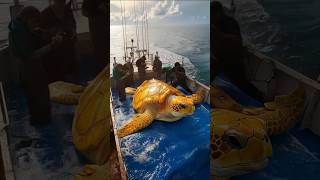 Suddenly a huge sea turtle climbed onto their ship [upl. by Ayotak670]