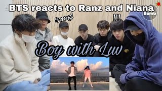 BTS reacts to Ranz and Nianas Boy with Luv dance cover [upl. by Dupuy]