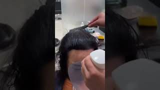 wig replacement hairline repair custom wig customhairline customline barbershop haircut hair [upl. by Olivia175]