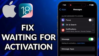 How To Fix iMessage And Facetime Waiting For Activation On iPhone iOS 18 [upl. by Ardnaik]