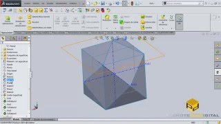 Como hacer un tetrakis hexaedro paramétrico en Solidworks 2015 [upl. by Ellehcer]