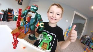 Father amp Son GET RAD TINY PLAYSET  Ninja Turtles Micro Mutants [upl. by Aisek]