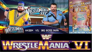 WrestleMania VI  Big Boss Man vs Akeem [upl. by Ahsinroc]