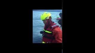 Gunvor Ulstein testing the rescue boat RS Idar Ulstein [upl. by Rock]