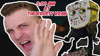 3AM AT THE KRUSTY KRAB Spuzva Bob strasna igrica [upl. by Levey]