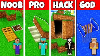 Minecraft Battle NOOB vs PRO vs HACKER vs GOD SECRET UNDERGROUND HOUSE BUILD CHALLENGE in Minecraft [upl. by Charmian]