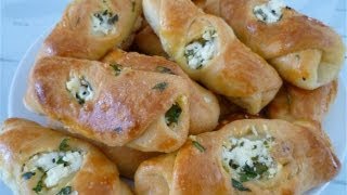 Türkische Teigtaschen mit Schafskäse mal anders Ortasi acik peynirli pogcaTürkische Rezepte [upl. by Yrrehc]