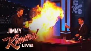 David Blaine Magic Tricks on Jimmy Kimmel Live PART 2 [upl. by Htebazileharas752]