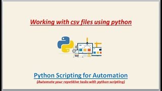 Working with csv files using python3  How to read csv files using python [upl. by Marva]