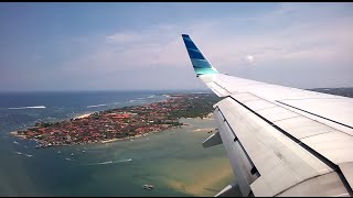 Garuda Indonesia Beautiful Landing Bali Denpasar Ngurah Rai International Airport [upl. by Malina]