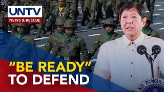 Pres Marcos Jr tells AFP to be ‘ready’ to defend archipelago from emerging threats [upl. by Nyrtak971]