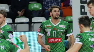 TJ DeFalco serves up three aces in a set Polish Plusliga 2122 [upl. by Dene552]