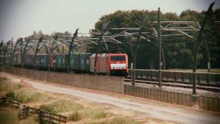 Trains at the Betuweroute 1 [upl. by Malvina]