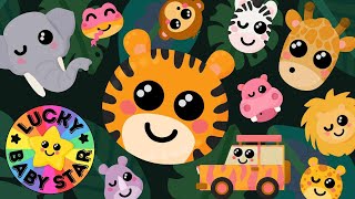 🐯Baby Zoo Animals Safari Sensory Trip 🐵Jungle Jam with Zebra Tiger amp Monkey 🦓🦒🐘🦁 [upl. by Kowal352]