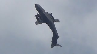 Airbus A400M pulls off incredible loop [upl. by Oiramed]