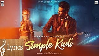 Simple Kudi lyrics Video Sarmad Qadeer New Punjabi Song Upload by Lyrics TV [upl. by Tai]