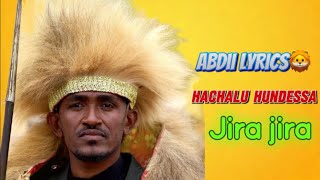 Hachalu Hundessa Jira Jira Lyrics Music 2024 [upl. by Lachus]