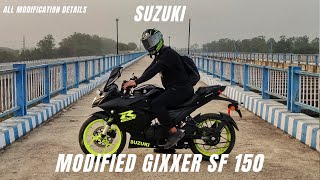 Modified Suzuki Gixxer SF 150 all Details  Review  Ksc Vlogs [upl. by Becka]