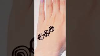 Simple spiral design shorts mehndi [upl. by Ainod]