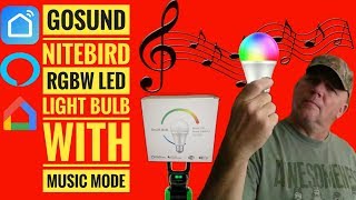 Gosund WB4 NiteBird Smart LED RGBW Dimmable Music Mode Light Bulb [upl. by Mackay798]