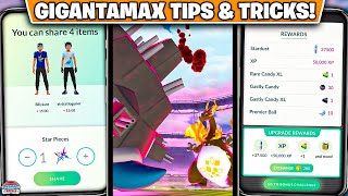 Easy Tips to Defeat Gigantamax Faster amp Farm Stardust and XP [upl. by Hendrix]