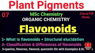 Flavonoids  Structural elucidation amp Classification  Examples  Function itschemistrytime [upl. by Nykal558]