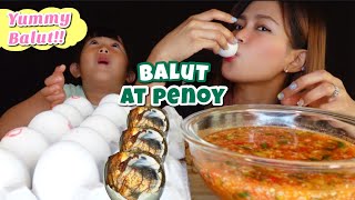 JAPANESE FILIPINO TRIED BALUT  BALUT MUKBANG  PENOY AT CHICHARON [upl. by Lathrop]