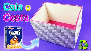 Caja o Cesta  DIY CHALLENGE DE RECICLAJE  Ecobrisa DIY [upl. by Eedyak]