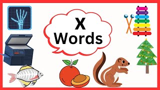 Letter XWords that START WITH letter X learn Alphabets Phonics  kids learning videos [upl. by Paulsen]