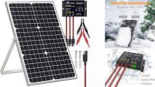 Solar Panel Kit 30W 12V Solar Battery Trickle Charger Maintainer Upgrade Waterproof [upl. by Ogawa]