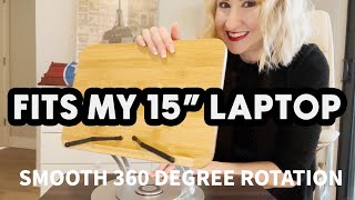 Nulaxy Bamboo 360 Rotating Book Laptop Stand Review amp Unboxing [upl. by Svensen]