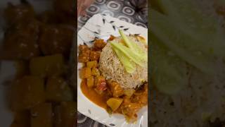 IndoChina Style Chilli Potato Chicken With Fried RiceFull Recipetrending ytshorts chillichicken [upl. by Cobby]