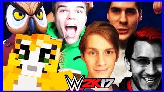 PopularMMOs Vanoss Stampy Bryce Jelly Darkiplier  Mini Rumble  WWE 2K17  S4e1 [upl. by Mandie]