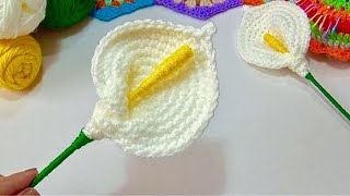 Flor Alcatraz Tejida a crochet Paso a paso [upl. by Munn]