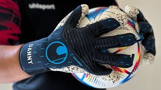 Uhlsport SPEED CONTACT SUPERGRIP BLUE EDITION Goalkeeper Gloves [upl. by Kempe]